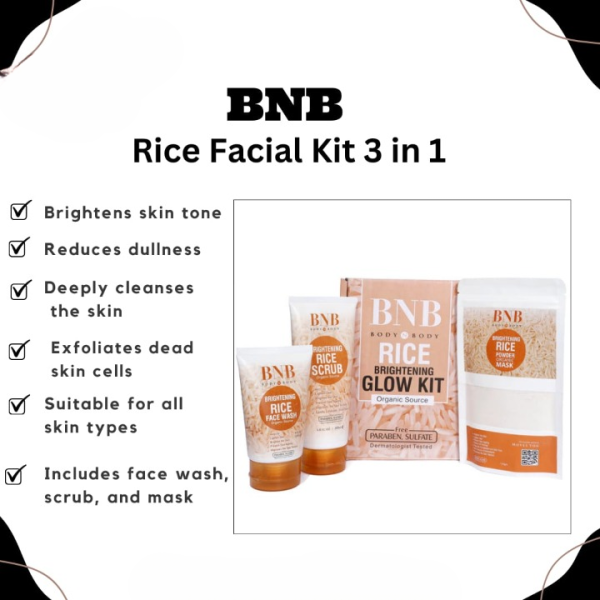 BNB Whitening Rice Extract Glow Kit(3-in-1)